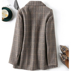 Women's Check Blazer - Stylish and Versatile Outerwear
