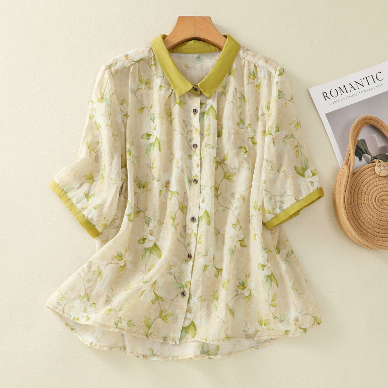 Women's Linen Blouse - Stylish and Comfortable Top