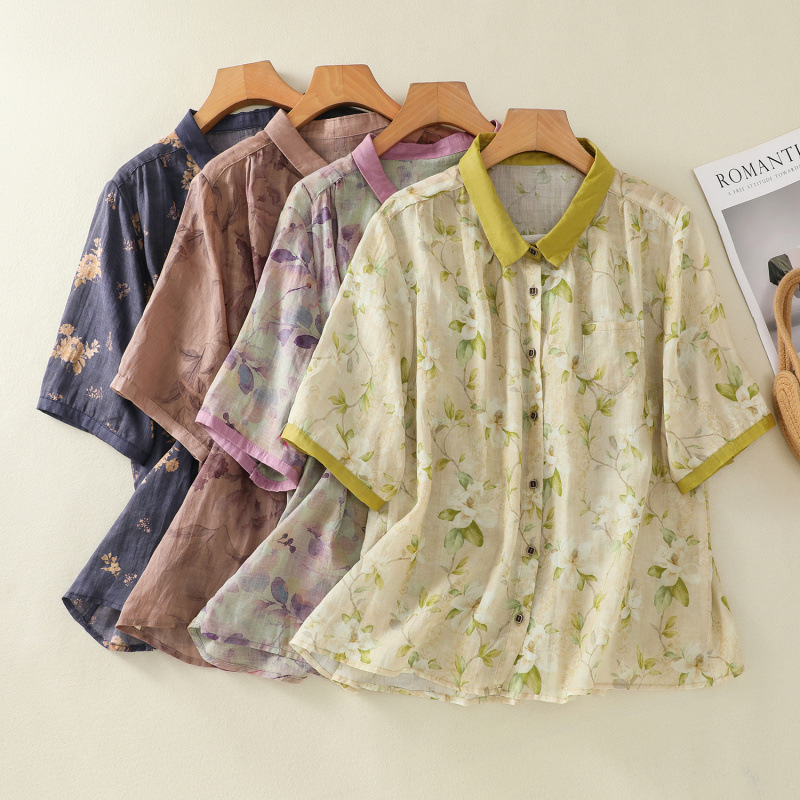 Women's Linen Blouse - Stylish and Comfortable Top