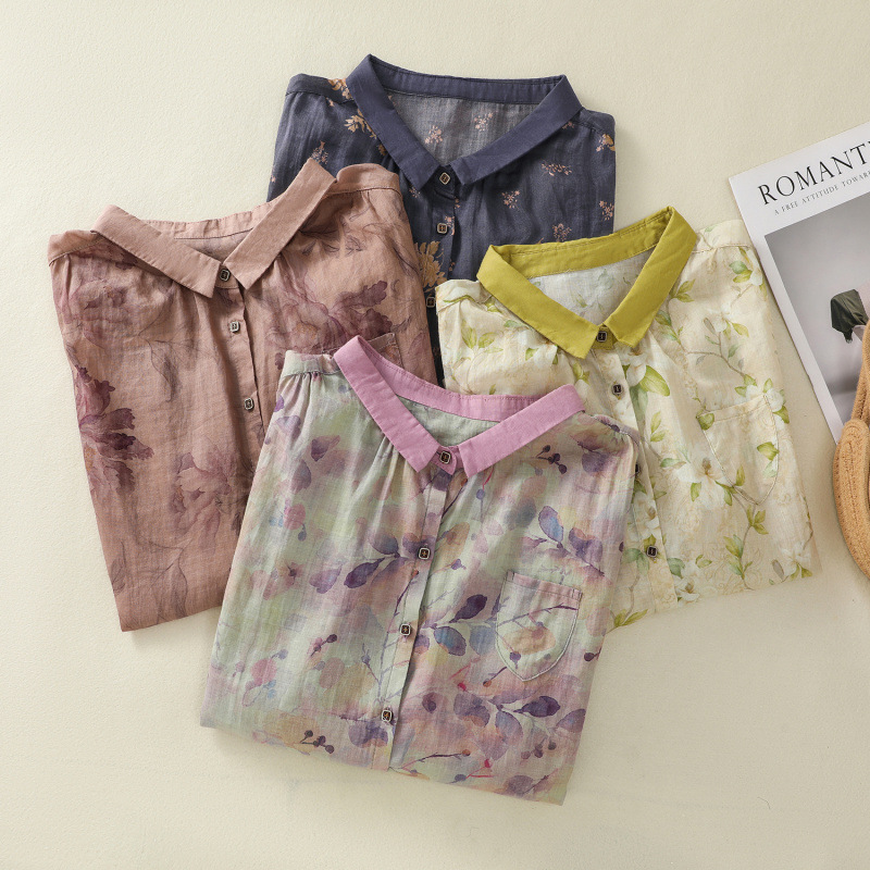 Women's Linen Blouse - Stylish and Comfortable Top