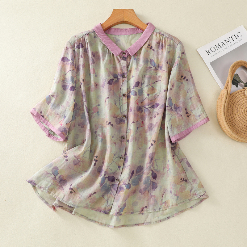 Women's Linen Blouse - Stylish and Comfortable Top