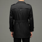 Men's Double-Breasted Trench Coat - Classic Style