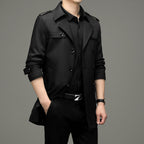 Men's Double-Breasted Trench Coat - Classic Style