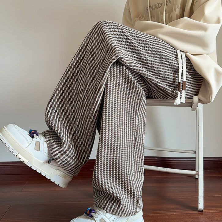 Men's Herringbone Sweatpants - Trendy and Comfortable