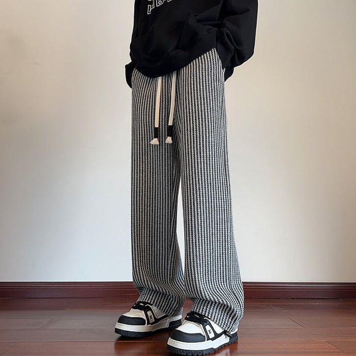 Men's Herringbone Sweatpants - Trendy and Comfortable