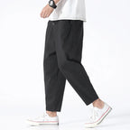Men's Cropped Linen Pants - Katachi Style