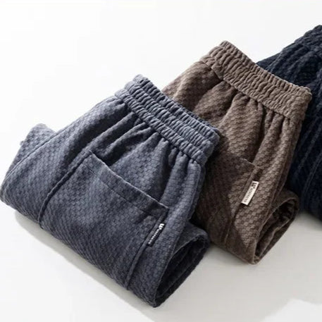 Men's Checkered Corduroy Pants with Vault Design-Outfit2Go