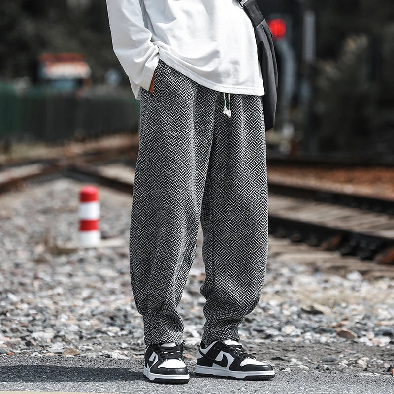 Men's Textured Joggers with Comfortable Fit-Outfit2Go