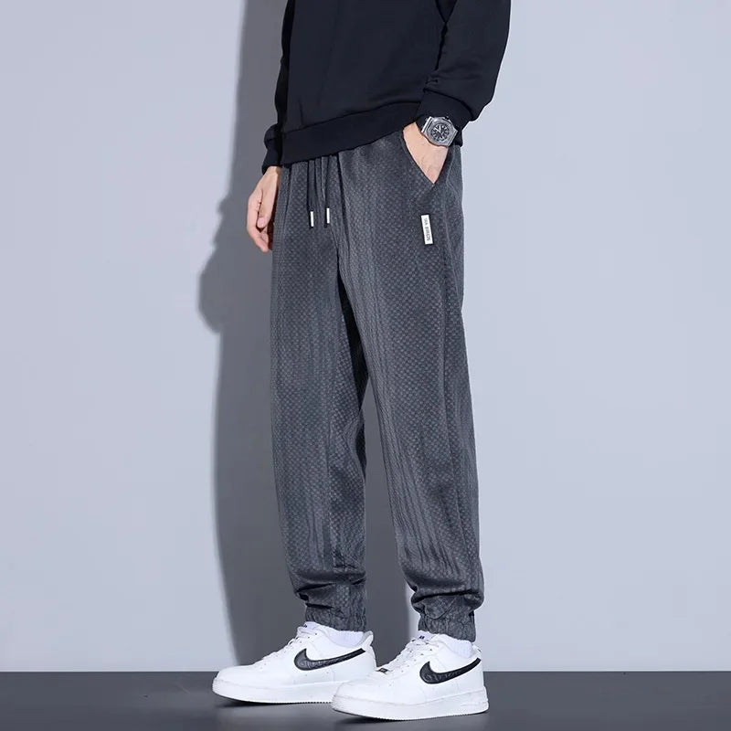 Men's Checkered Corduroy Pants with Vault Design-Outfit2Go