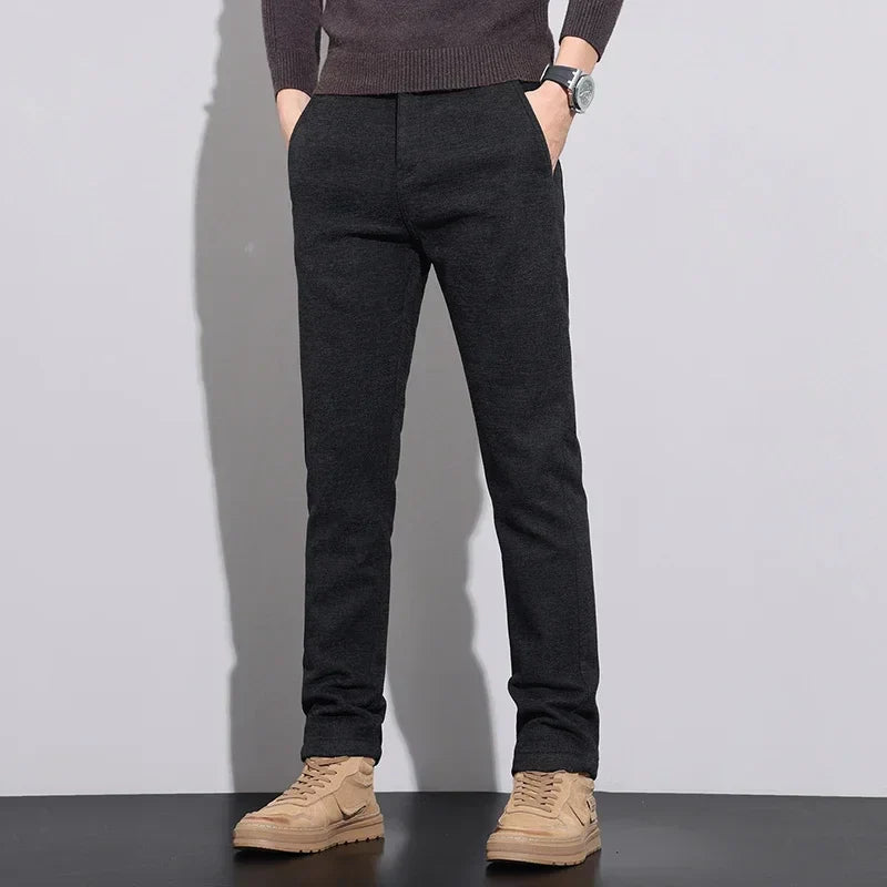 Men's Precision Flex Slacks Comfortable Fit Stretch Fabric-Outfit2Go