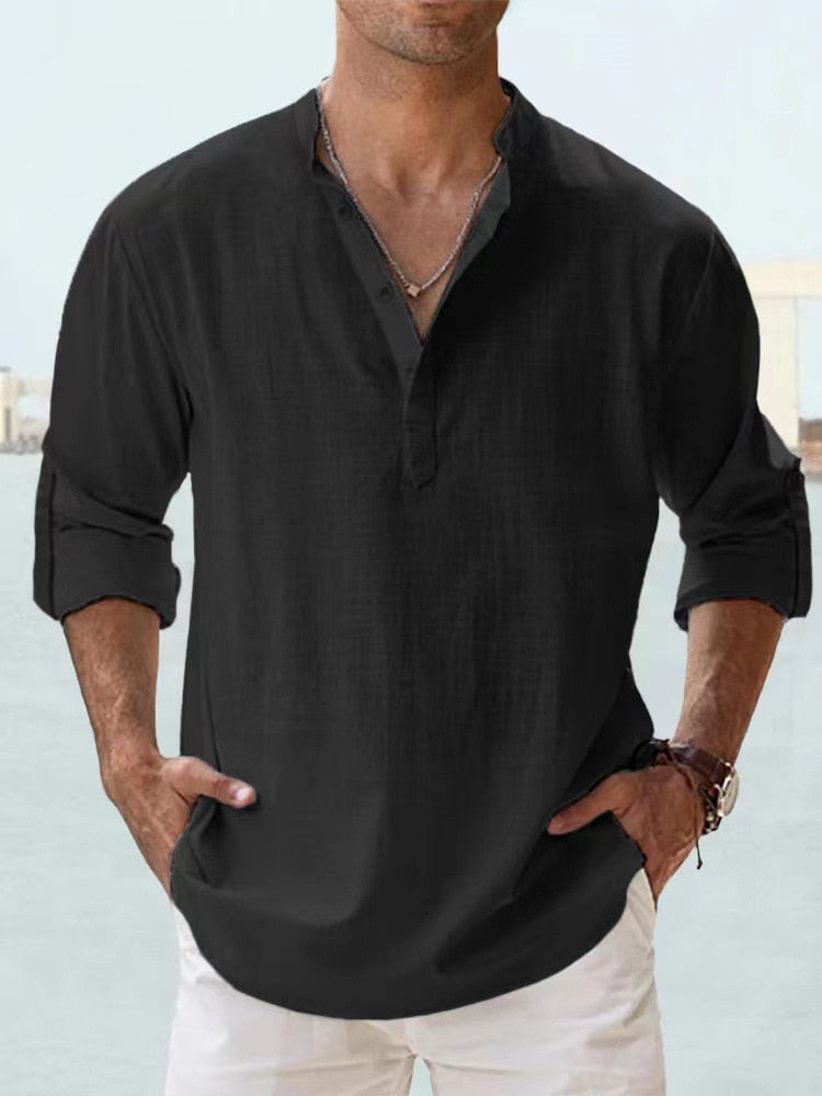 Men's Linen Resort Shirt-Outfit2Go