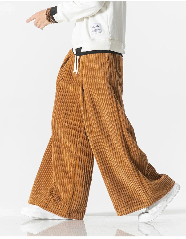 Men's Heritage Wide-Leg Corduroy Pants – Stylish Comfort and Versatility-Outfit2Go