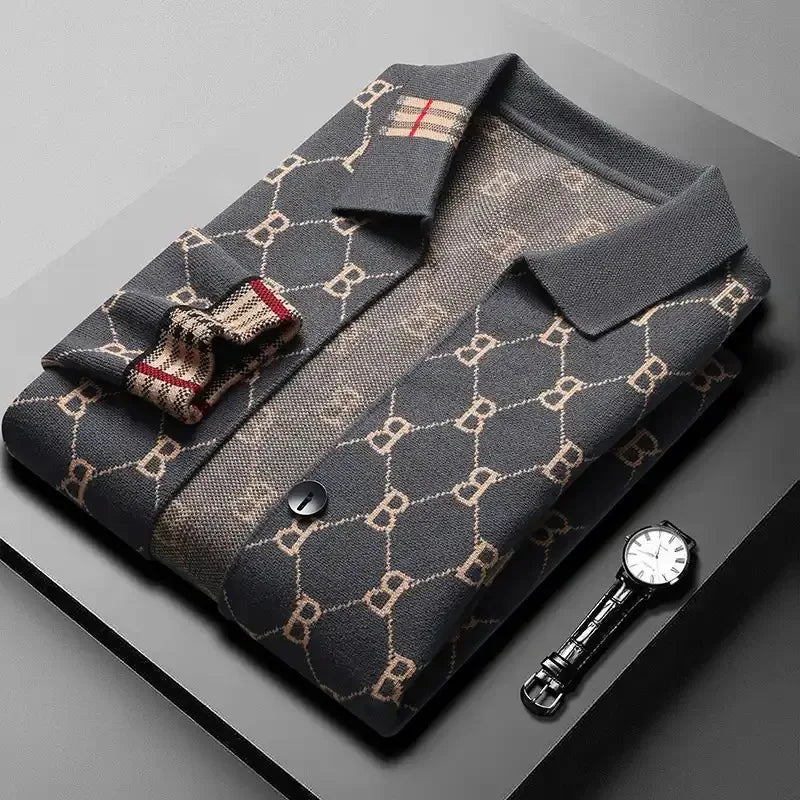 Men's Jacquard Cardigan - Belmont Style-Outfit2Go