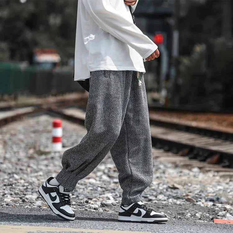 Men's Textured Joggers with Comfortable Fit-Outfit2Go