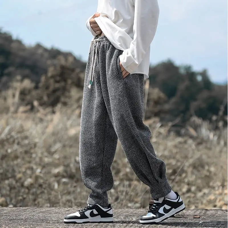Men's Textured Joggers with Comfortable Fit-Outfit2Go