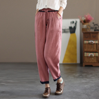 Women's Linen Barrel Pants - Fifth Avenue Style