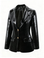 Women's Leather Blazer-Outfit2Go