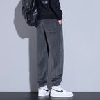 Men's Checkered Corduroy Pants with Vault Design-Outfit2Go