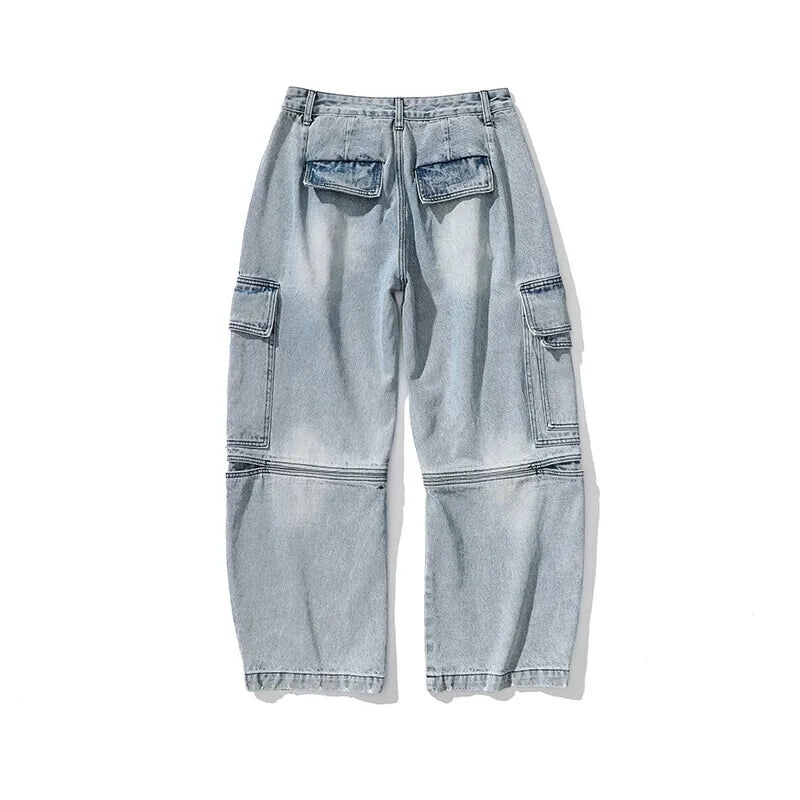 Men's Oversized Baggy Jeans with Distressed Detailing-Outfit2Go