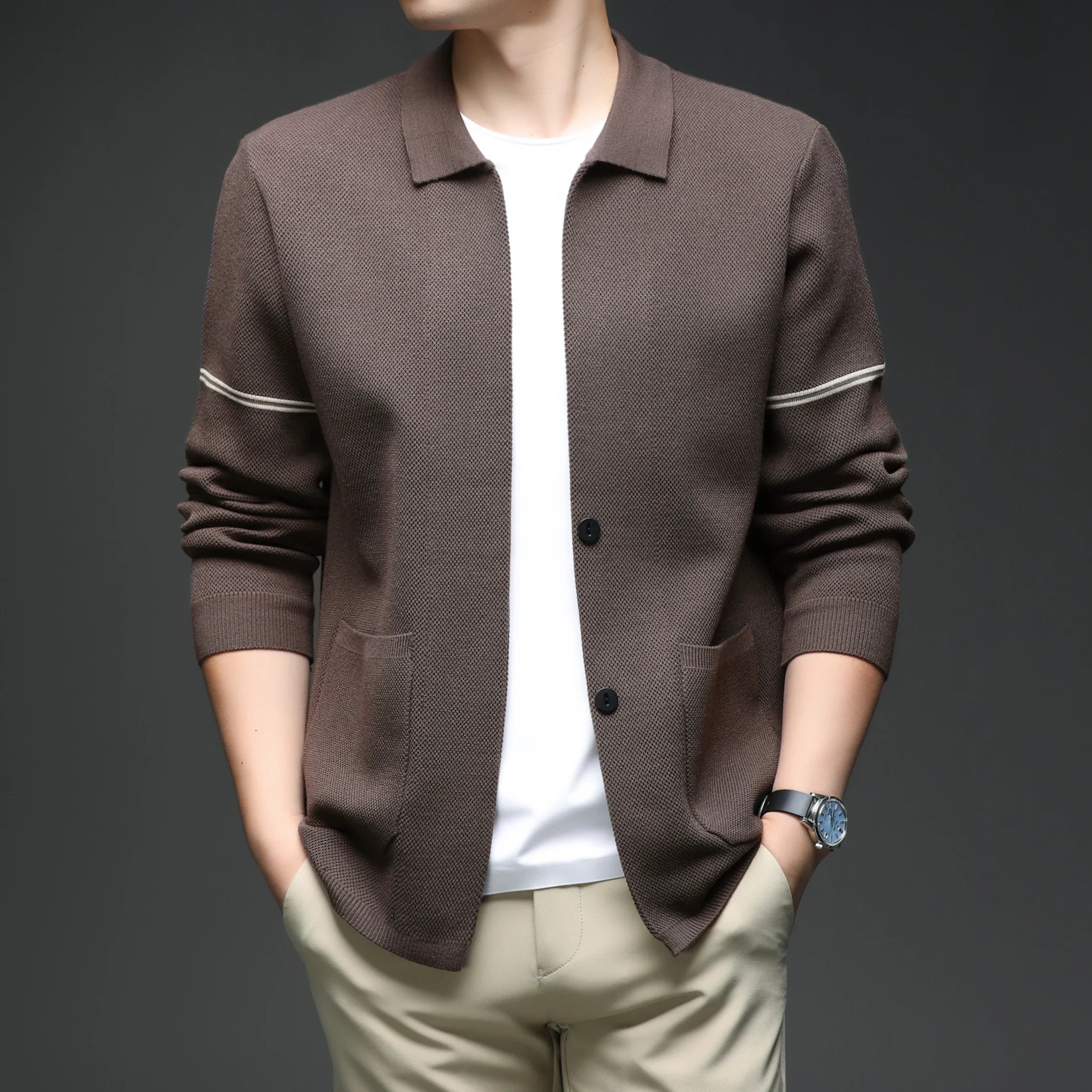 Men's Knit Cardigan - Stylish and Comfortable Design-Outfit2Go