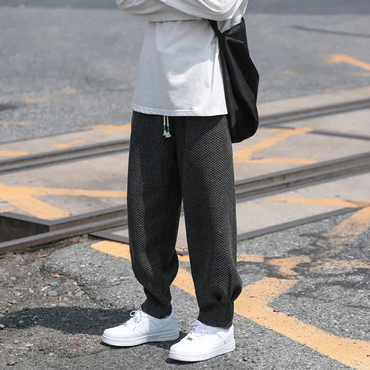 Men's Textured Joggers with Comfortable Fit-Outfit2Go