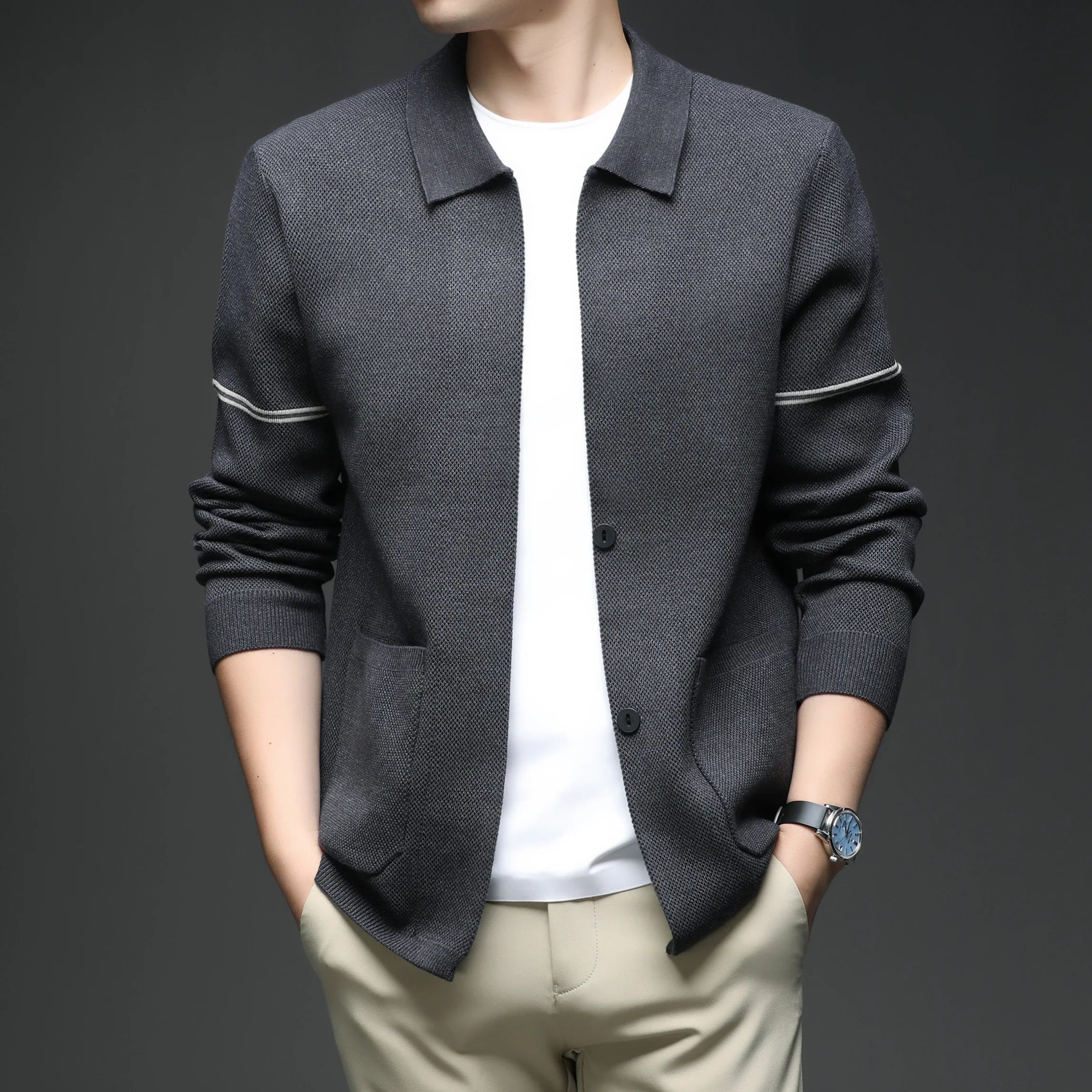 Men's Knit Cardigan - Stylish and Comfortable Design-Outfit2Go