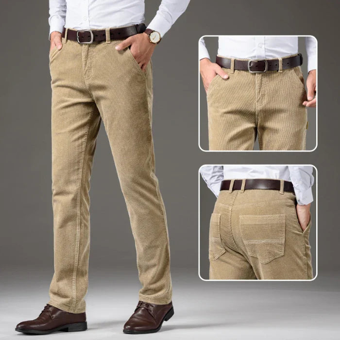 Men's Corduroy Pants Slim Fit Soft Fabric-Outfit2Go