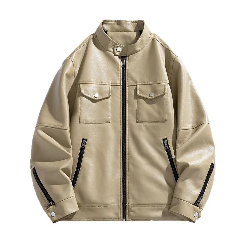 Men's Genuine Leather Jacket-Outfit2Go