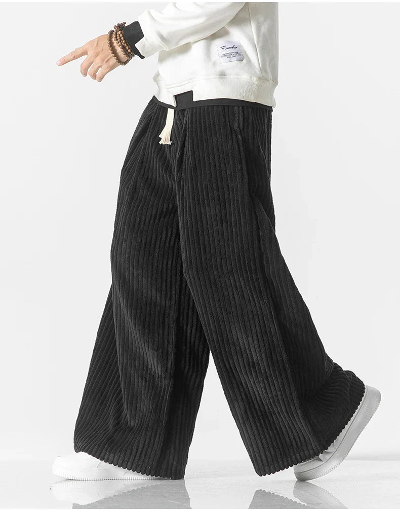 Men's Heritage Wide-Leg Corduroy Pants – Stylish Comfort and Versatility-Outfit2Go