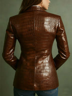 Women's Leather Blazer-Outfit2Go