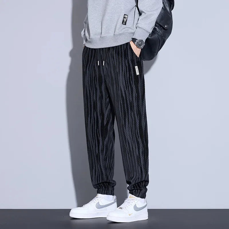 Men's Checkered Corduroy Pants with Vault Design-Outfit2Go
