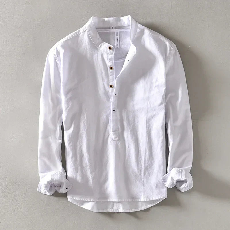 Men's Soft Linen Shirt - Osaka Style-Outfit2Go