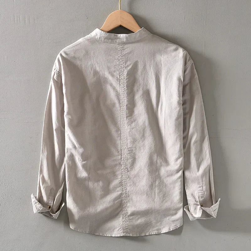 Men's Soft Linen Shirt - Osaka Style-Outfit2Go