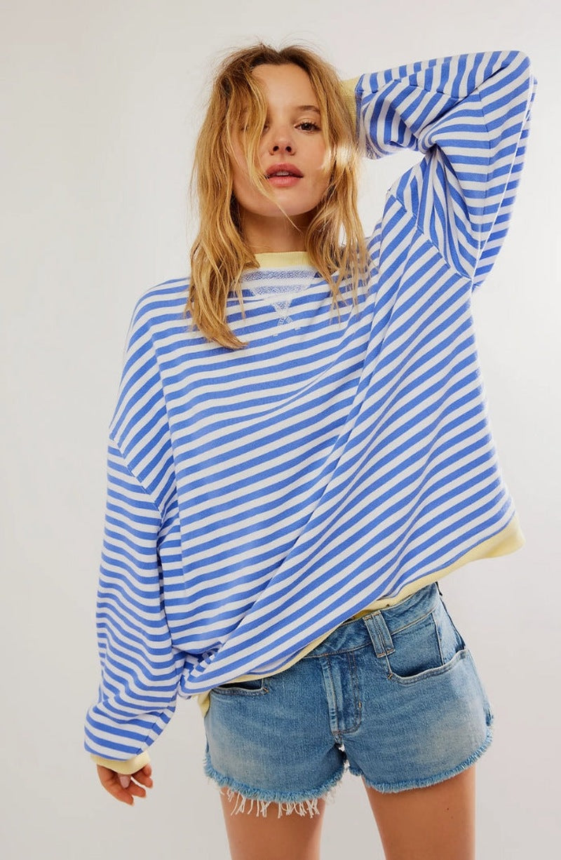 Women's Modern Striped Sweater-Outfit2Go