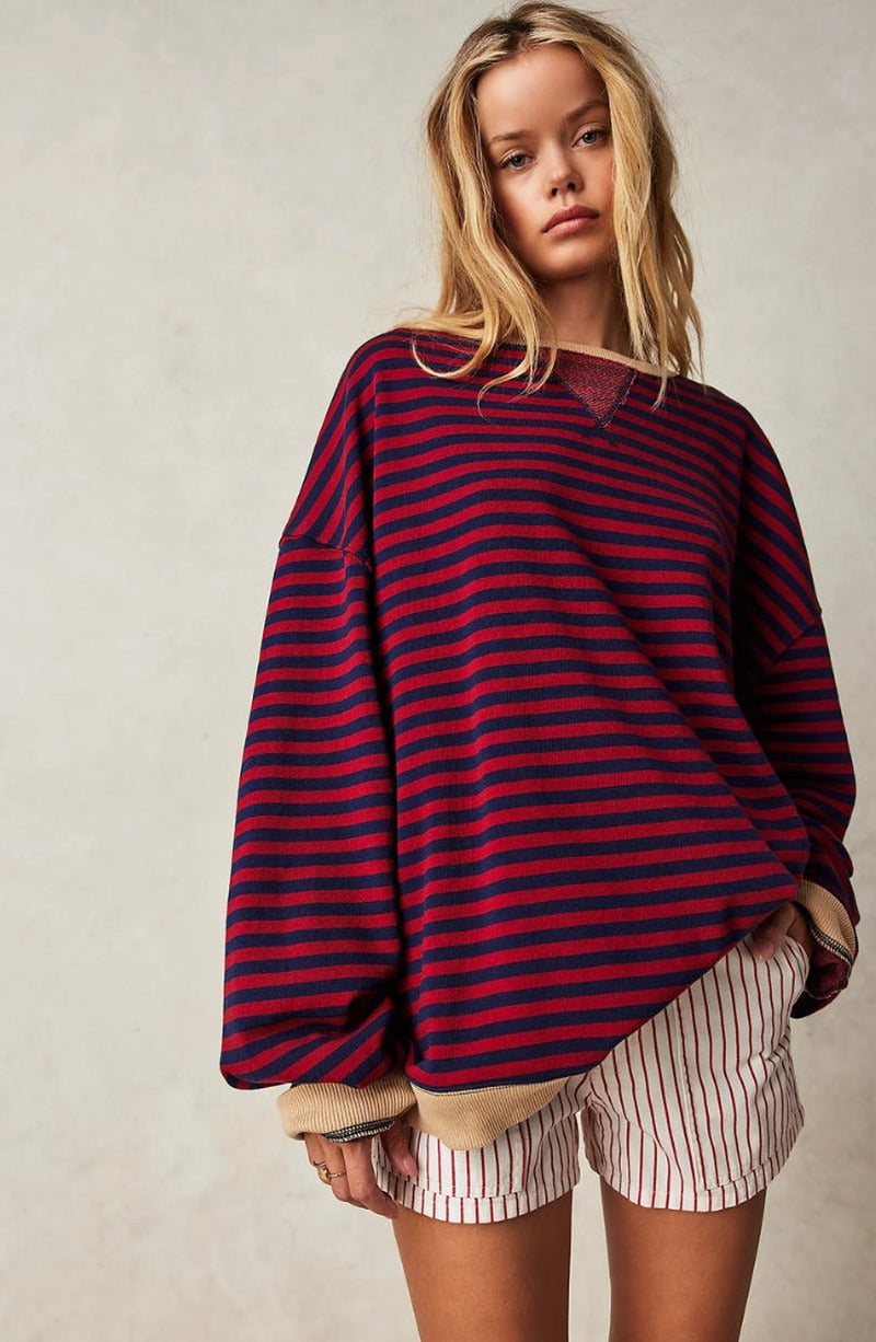 Women's Modern Striped Sweater-Outfit2Go