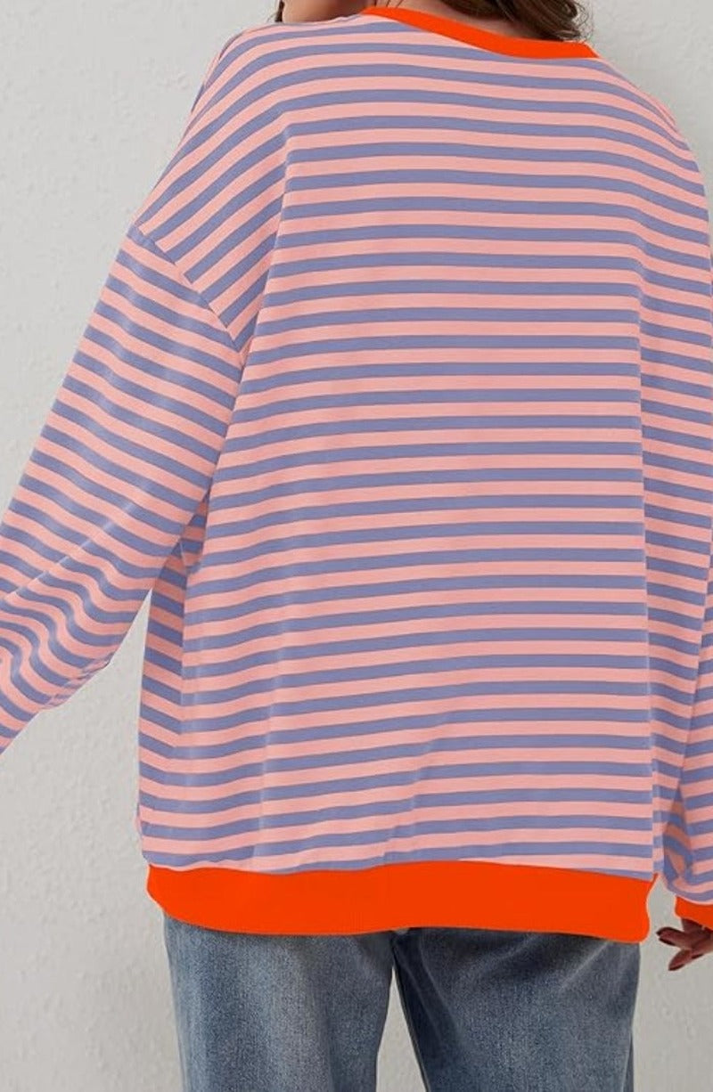 Women's Modern Striped Sweater-Outfit2Go