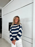 Women's Trendy Oversized Striped Sweater-Outfit2Go