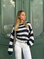 Women's Trendy Oversized Striped Sweater-Outfit2Go