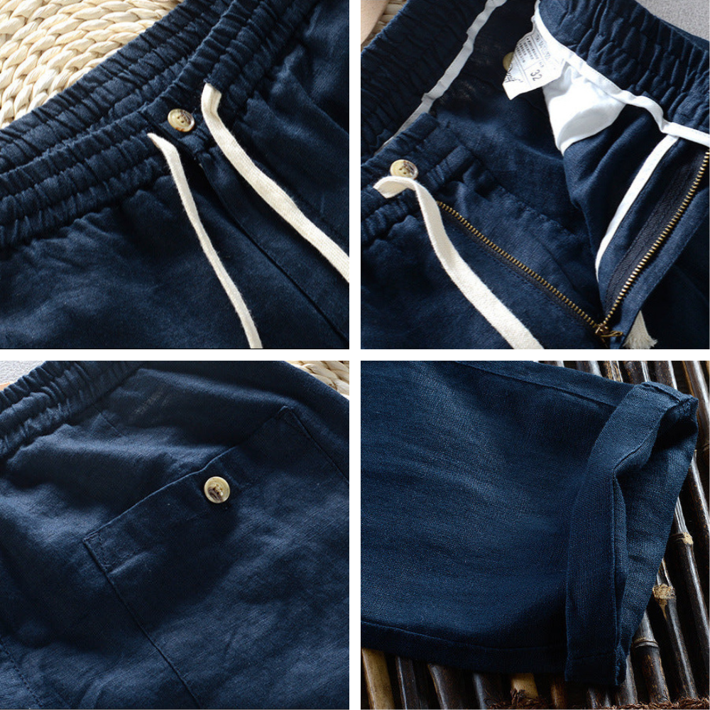 Men's Lightweight Linen Joggers-Outfit2Go