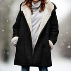 Women's Premium Suede Fleece Hooded Jacket-Outfit2Go
