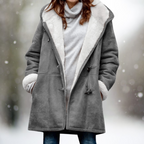 Women's Premium Suede Fleece Hooded Jacket-Outfit2Go