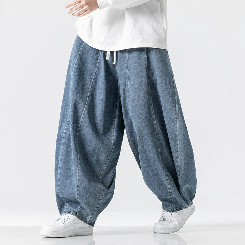 Men's Oversized Denim Pants with Limitless Comfort-Outfit2Go