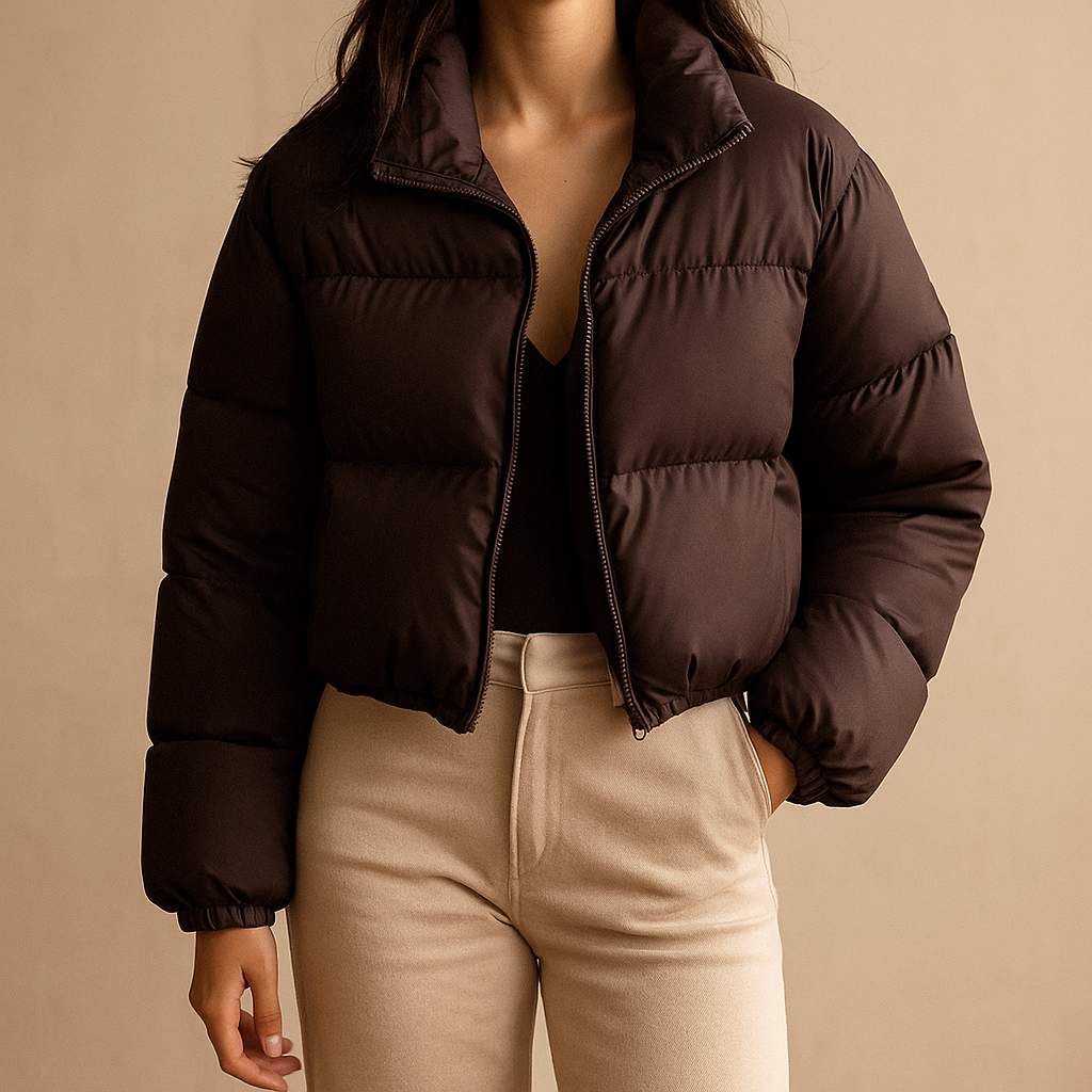 Womens Cropped Down Jacket-Outfit2Go