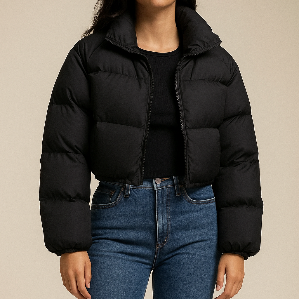 Womens Cropped Down Jacket-Outfit2Go