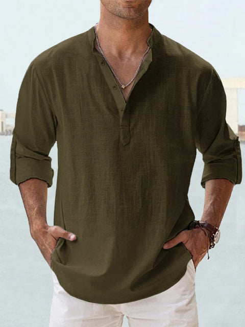 Men's Linen Resort Shirt-Outfit2Go