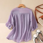 Women's Lace Blouse in Esmeralda Linen