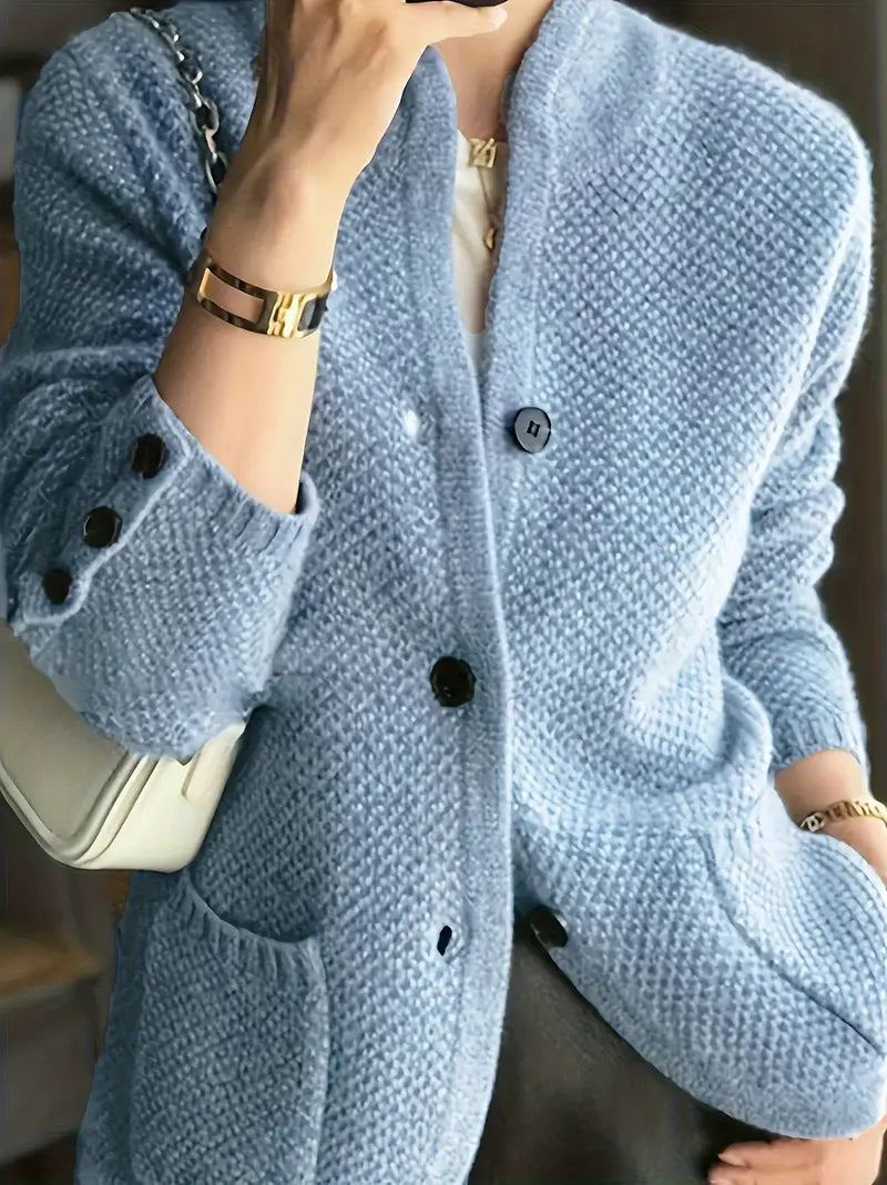 Women's Cozy Knitted Honey Sweater Jacket-Outfit2Go
