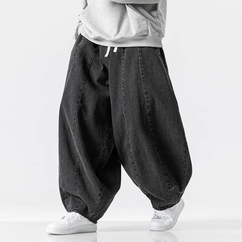 Men's Oversized Denim Pants with Limitless Comfort-Outfit2Go