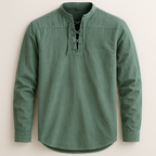 Men's Long Sleeve Henley Shirt - Nomad Style