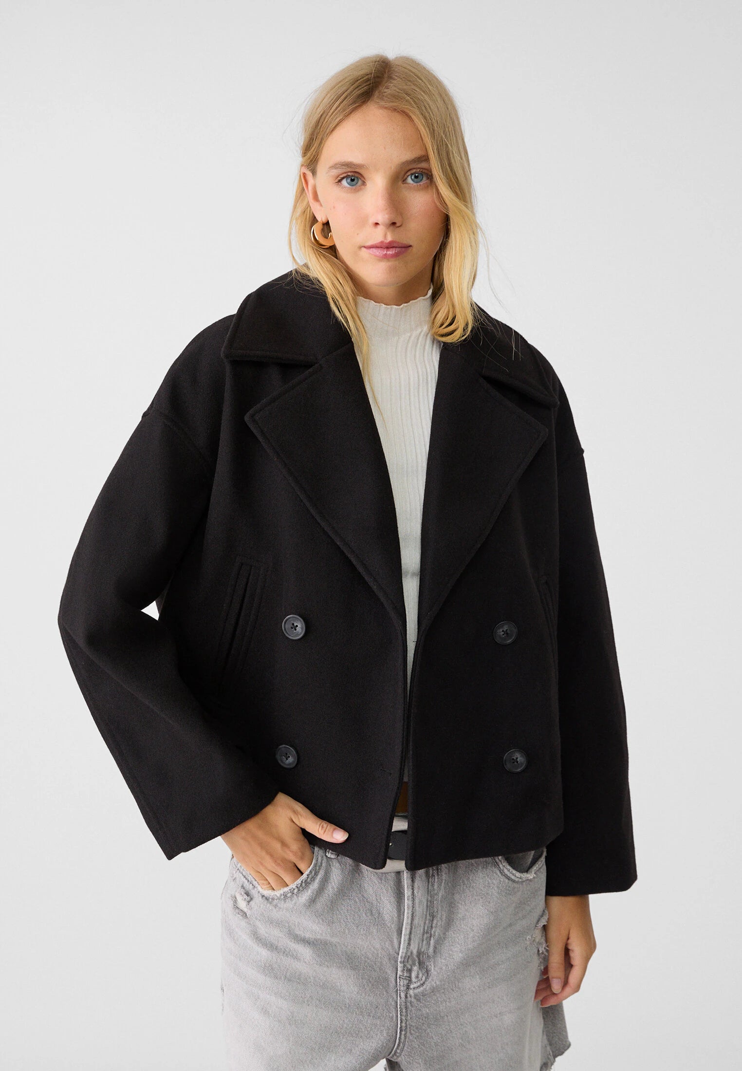Women's Short Double Breasted Coat-Outfit2Go